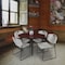 Regency Kahlo Round Table & Chair Sets, 48 W, 48 L, 29 H, Wood, Metal, Polypropylene Top, Mahogany TPL48RNDMHBK44GY - alternate 1